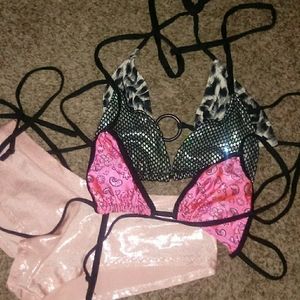 Exotic dancewear rave wear bikini top lot